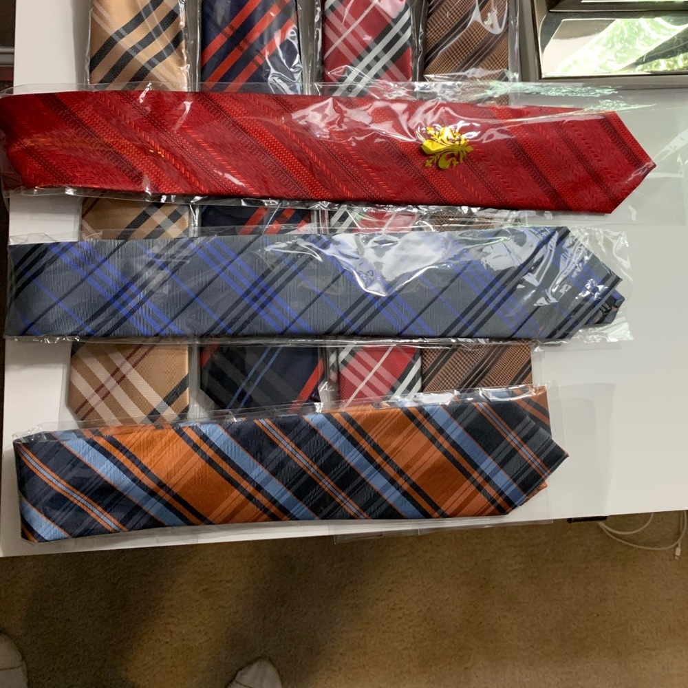 Men’s Designer Ties (Striped/Solid/Plaid) BUNDLE 7